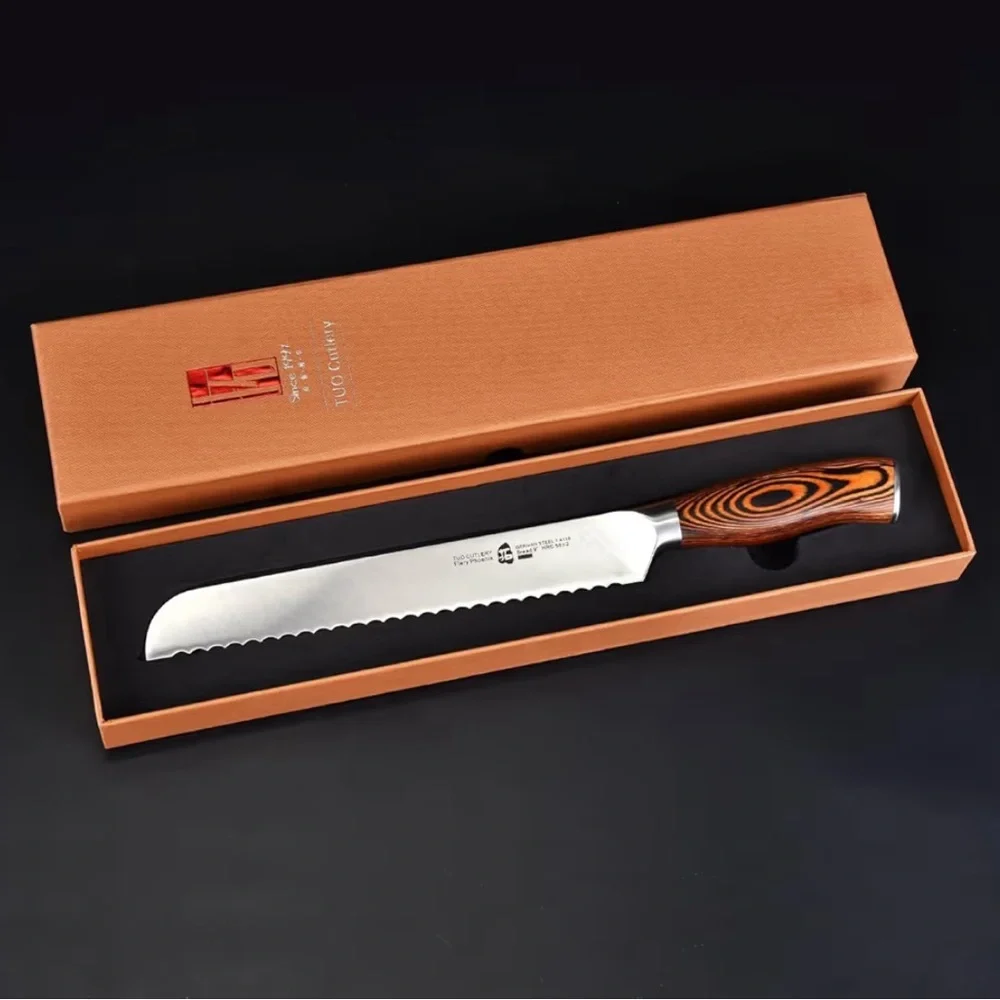 TUO 9” Serrated Bread Knife German Steel Bakery & Kitchen